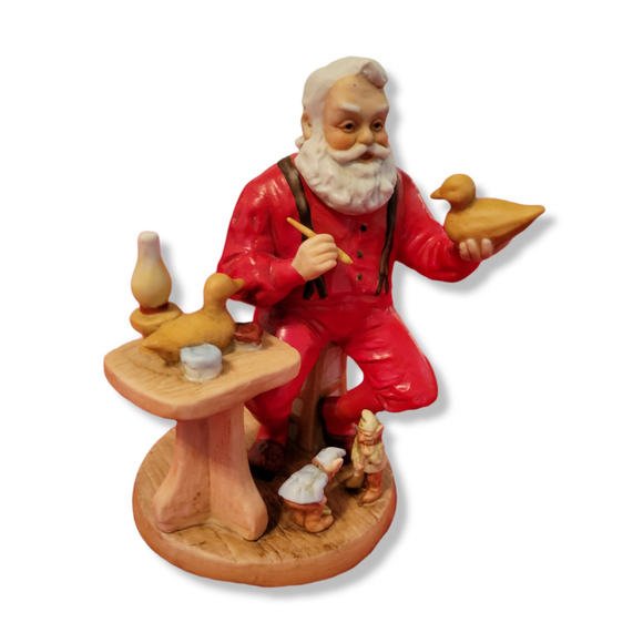 Rare Vintage Tom Browning Ceramic Possible Dreams Santa's Time Off 1991 Duck - Picture 2 of 9